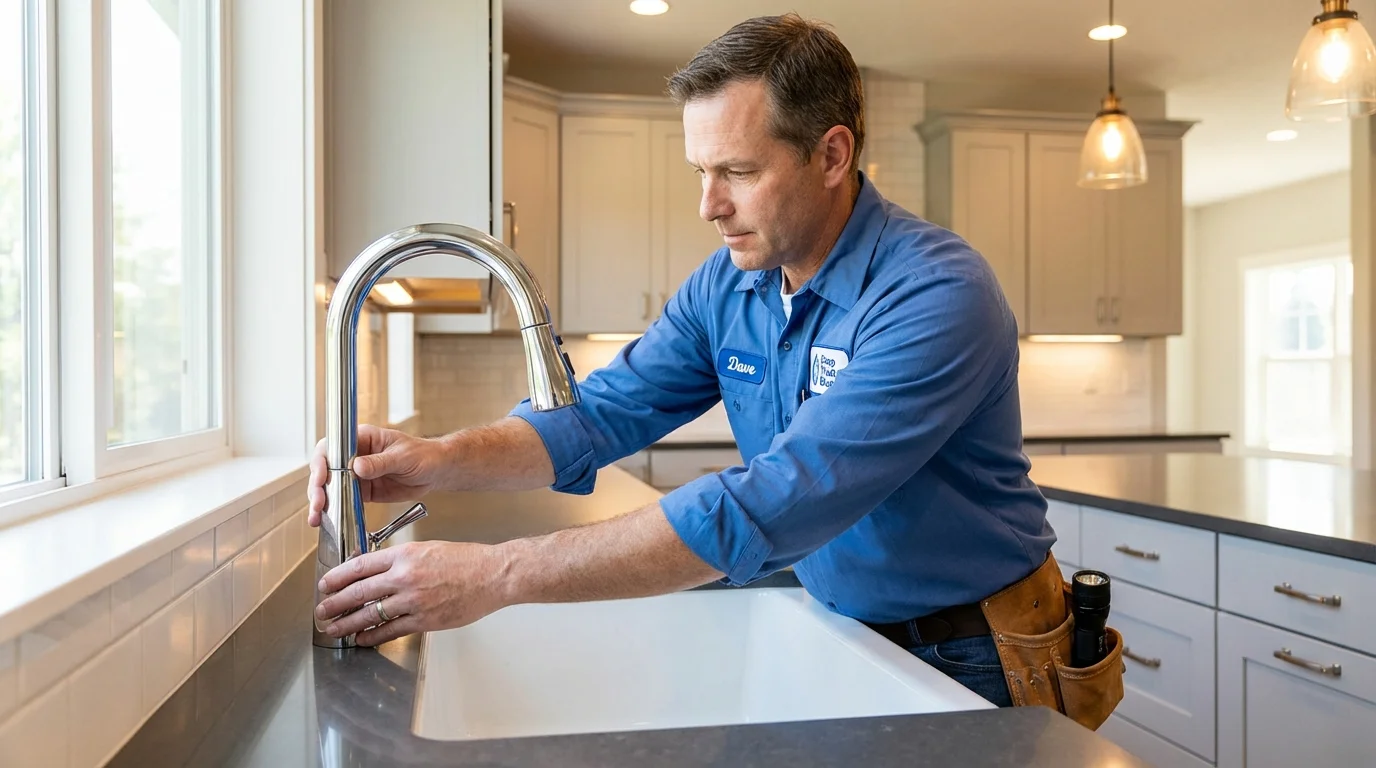 Kitchen faucet installation by Johns Plumbing LLC in Redgranite